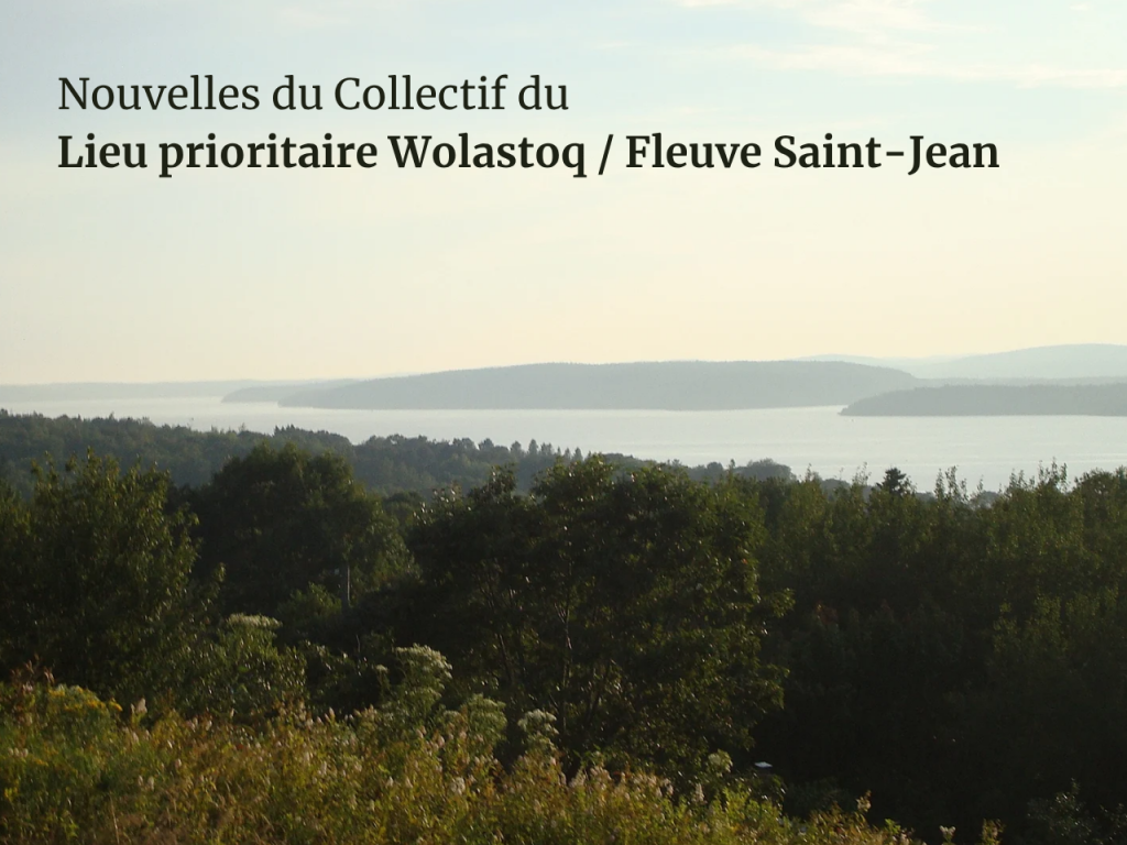 Nouvelles du Collectif du Lieu prioritaire Wolastoq